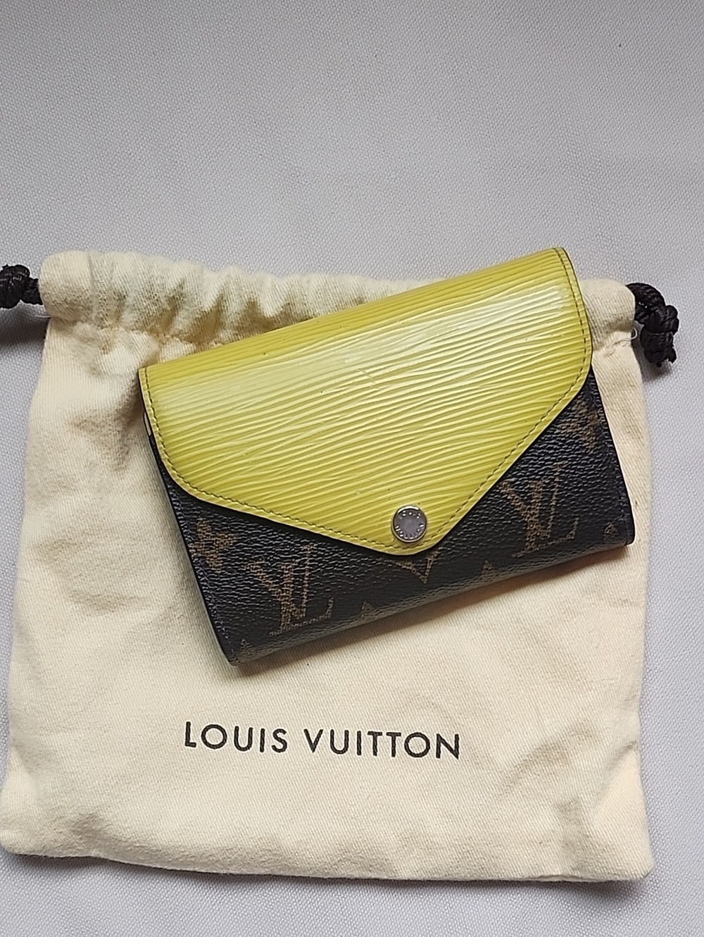 Louis Vuitton Yellow and Brown Monogram Envelope Wallet